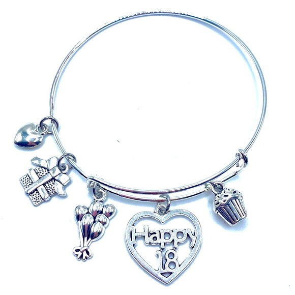 Happy 18th Birthday Charm Bracelet - Picture 1 of 6